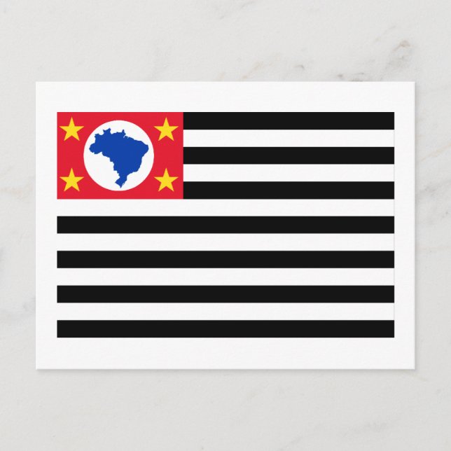 São Paulo, Flagge Brasiliens Postkarte (Vorderseite)