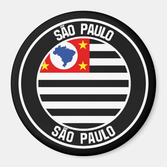São Paulo Round Emblem Magnet (Vorne)