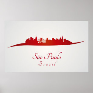 Sao Paulo skyline im Netz Poster