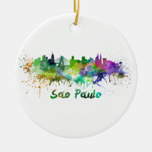 Sao Paulo skyline im Watercolor
