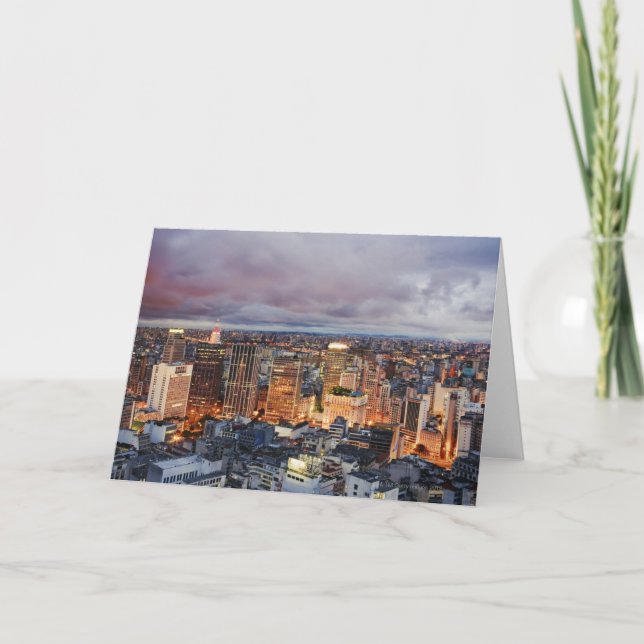 Sao-Paulo Stadtbild Karte (Vorderseite)