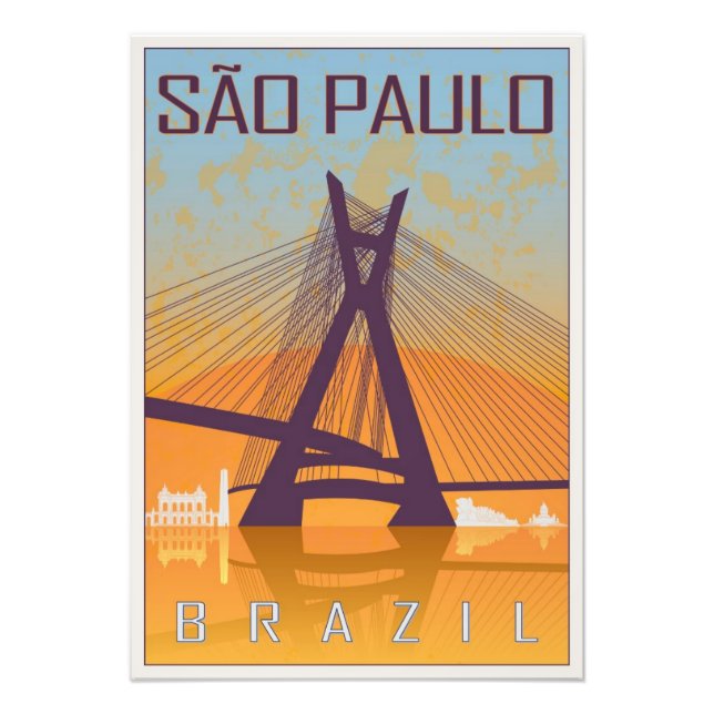 Sao Paulo vintage Plakat Fotodruck (Vorne)