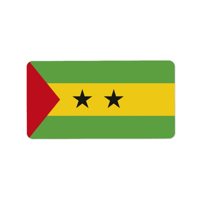 São Tomé und Príncipe Adressaufkleber (Vorne)