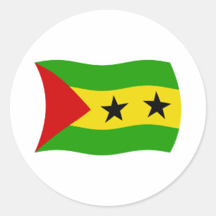 São Tomé und Príncipe Flag-Aufkleber Runder Aufkleber