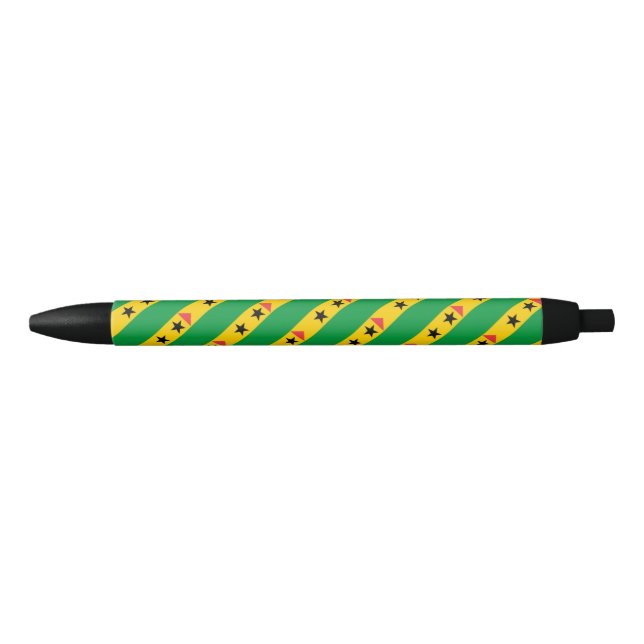 Sao Tome und Príncipe Flag Ballpoint Pen Kugelschreiber (Vorderseite)