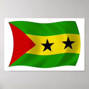 São Tomé und Príncipe Flag Plakatdrucke Poster