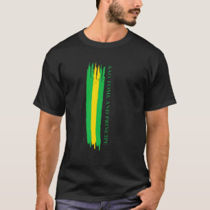 São Tomé und Príncipe Flaggenfarben Streifen T-Shirt