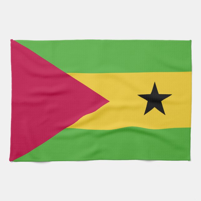 São Tomé und Príncipe Geschirrtuch (Horizontal)