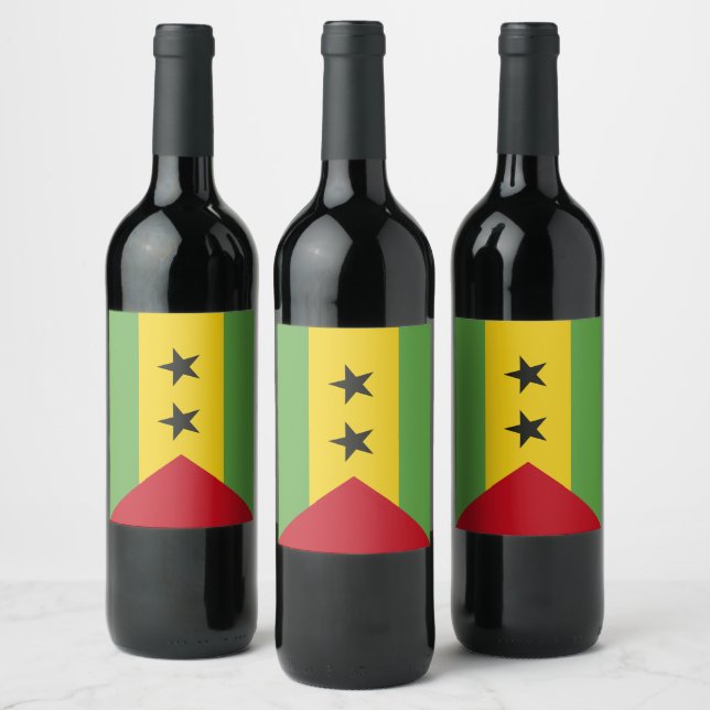 São Tomé und Príncipe Weinetikett (Flaschen)