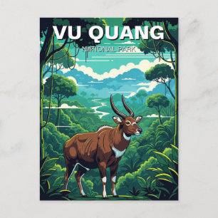 Saola in Vu Quang Nationalpark Vietnam Reisen Postkarte