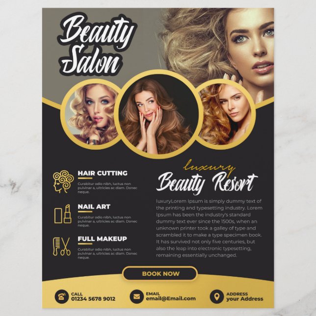 SAON FLYER DESIGN | BEST SALON FLYER (Vorne)