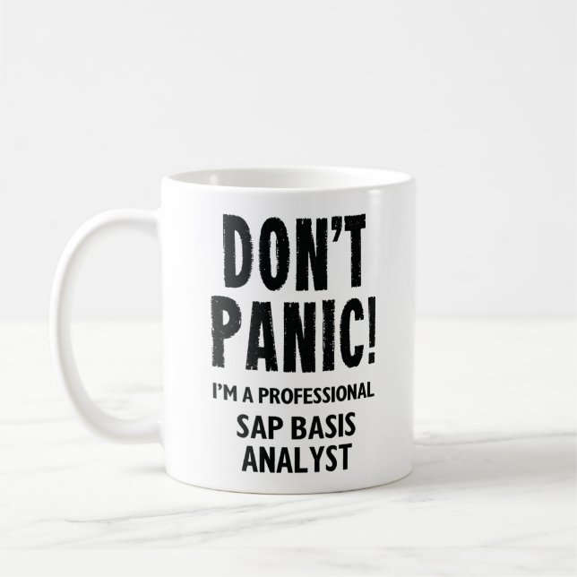 SAP Basis Analyst Kaffeetasse (Links)