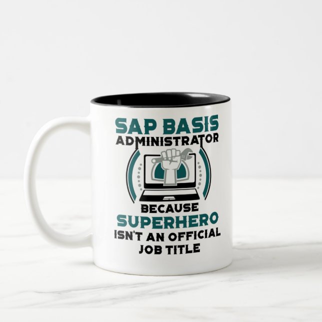 SAP-Basisadministrator Zweifarbige Tasse (Links)