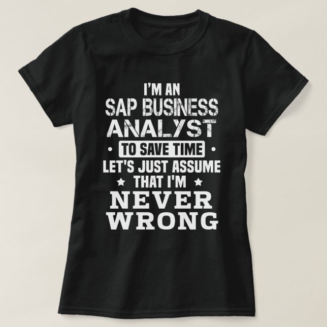 SAP Business Analyst T-Shirt (Design vorne)