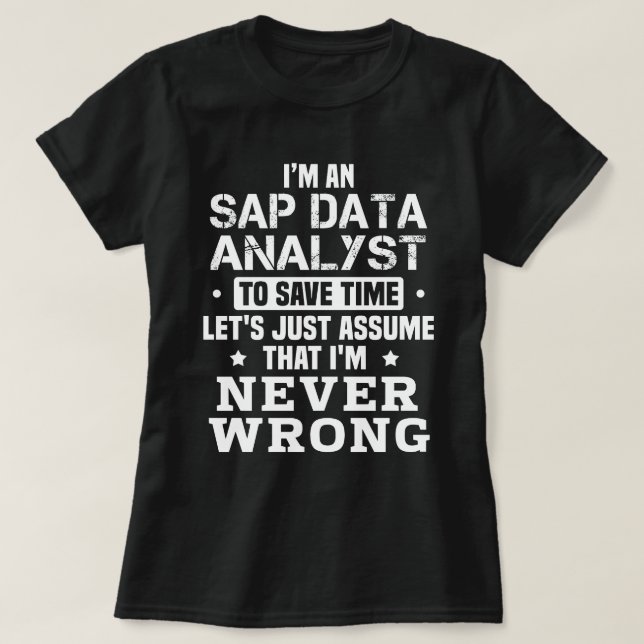 SAP Data Analyst T-Shirt (Design vorne)