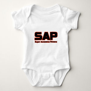 SAP Super Awesome Powers Lustiger Superheld Baby Strampler