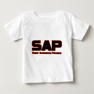 SAP Super Awesome Powers Lustiger Superheld Baby T-shirt
