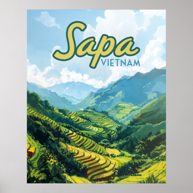 Sapa Vietnam Asien Reisen Poster (Vorne)