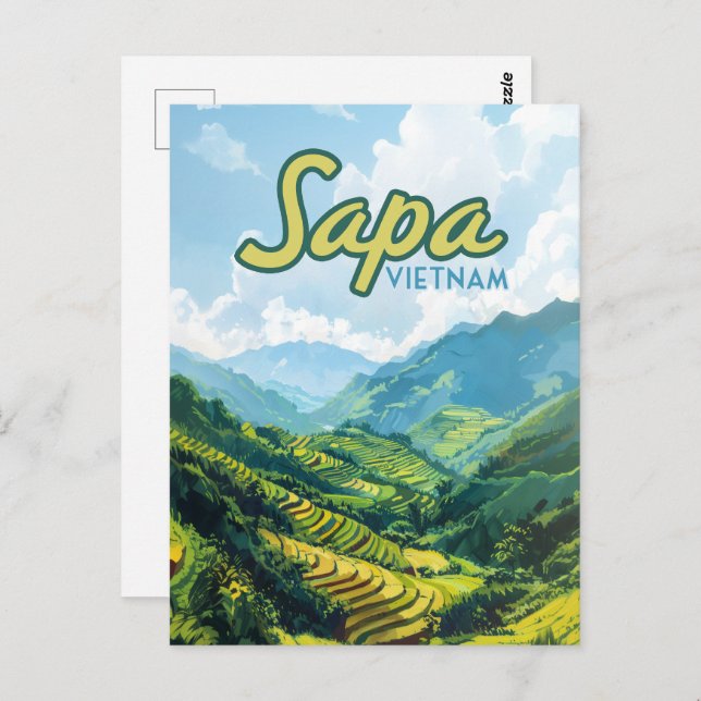 Sapa Vietnam Asien Reisen Postkarte (Vorne/Hinten)