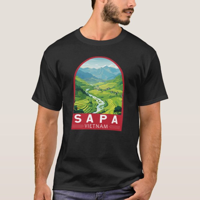 Sapa Vietnam Reisen Art Vintag T-Shirt (Vorderseite)