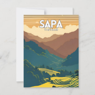 Sapa Vietnam Tour Travel Postkarte