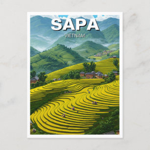 Sapa Vietnam Travel Postkarte