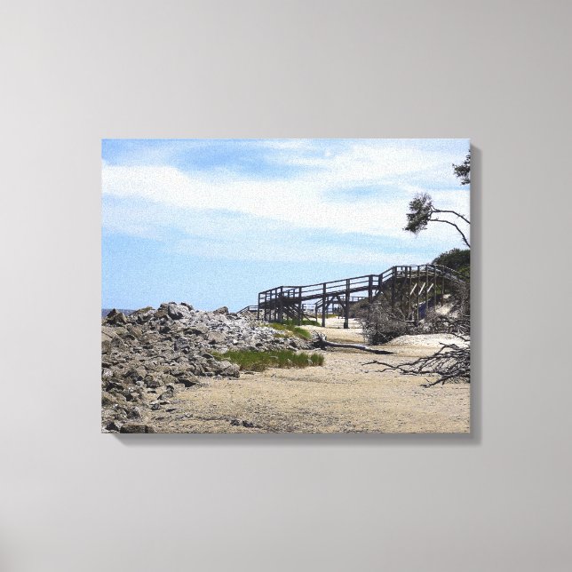 Sapelo Island Beach Leinwanddruck (Vorderseite)