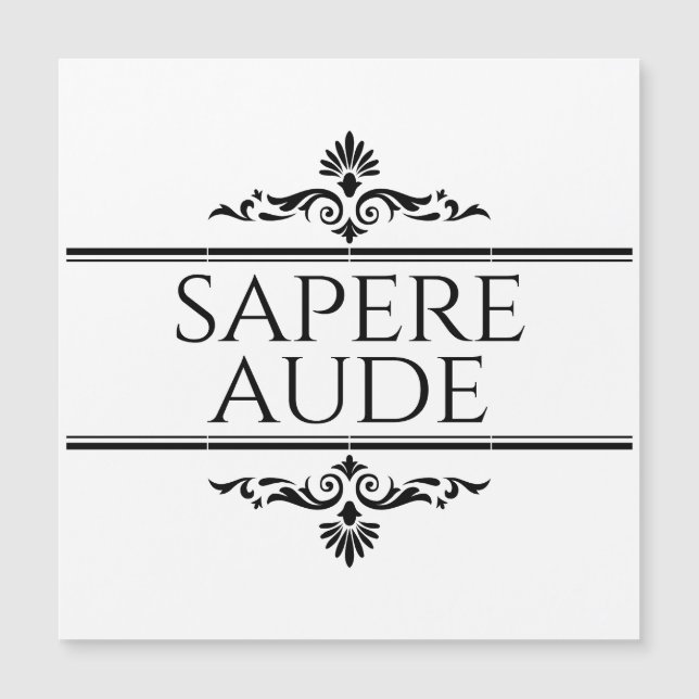 Sapere Aude Magnetkarte (Vorderseite)
