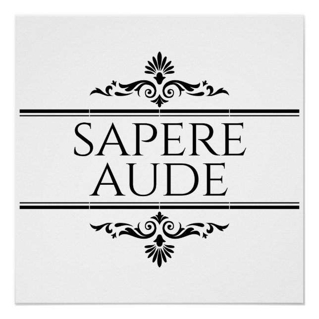 Sapere Aude Poster (Vorderseite)