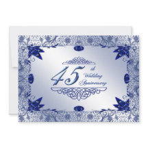 Saphir 45. Hochzeitstag 5x7 Einladung