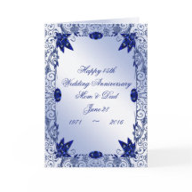 Saphir 45. Hochzeitstag Grußkarte