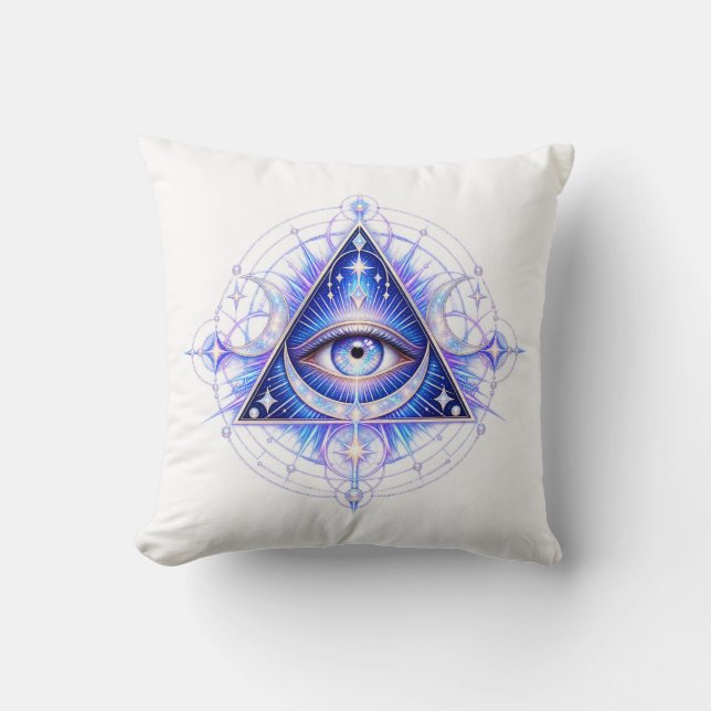 Saphir Celestial Eye Kissen (Vorderseite)