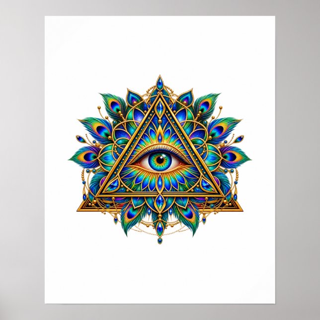 Saphir-Chevron-Eye-Poster Poster (Vorne)