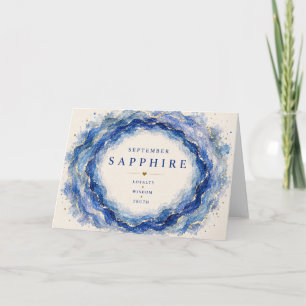 Saphir-Geburtsstein September Karte