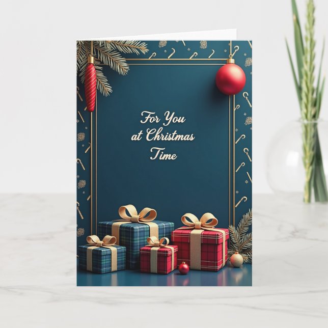 Saphir-Geschenkbox-Karte Karte (Vorderseite)