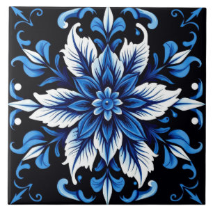 Saphir-Mandala-Fliese Fliese