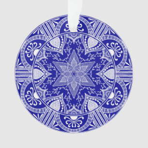 Saphir-Mandala Ornament