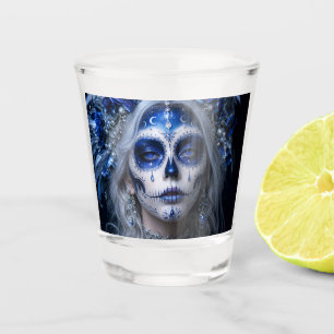 Saphir-Mond-Calavera – Blauer Himmel  Schnapsglas