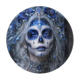 Saphir-Mond-Calavera – Blauer Himmel  Schneidebrett