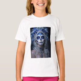 Saphir-Mond-Calavera – Blauer Himmel T-Shirt