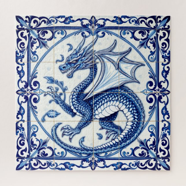 Saphir-Mond-Drache-Puzzle Puzzle (Vertikal)