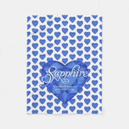 Saphir-Name bedeutet Wasserfarbenherz-Edelstein-De Fleecedecke