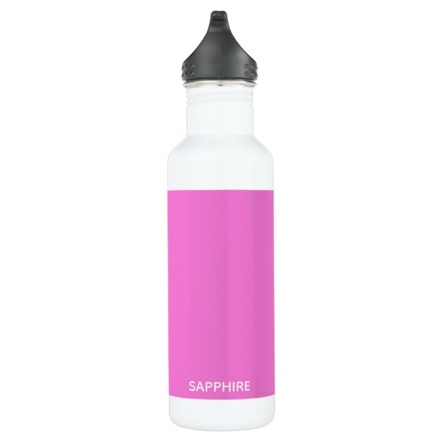 Saphir pink farbname edelstahlflasche (Rechts)