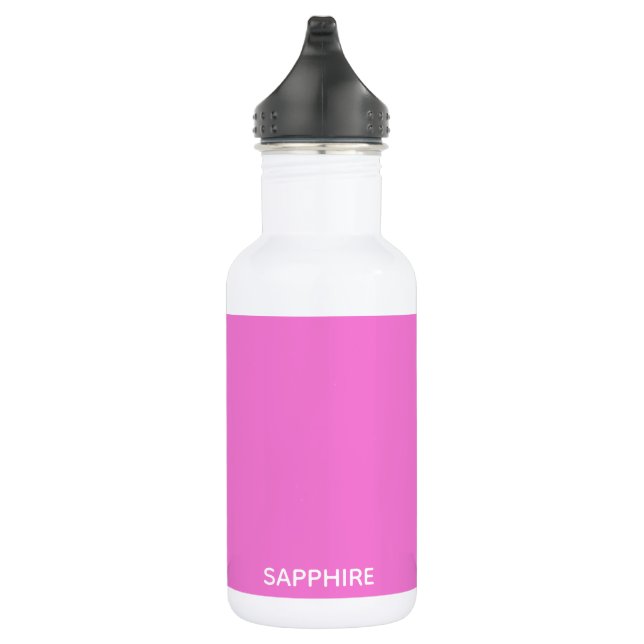 Saphir pink farbname edelstahlflasche (Rechts)