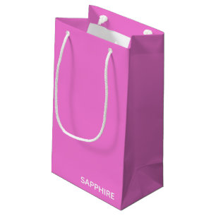 Saphir pink farbname kleine geschenktüte