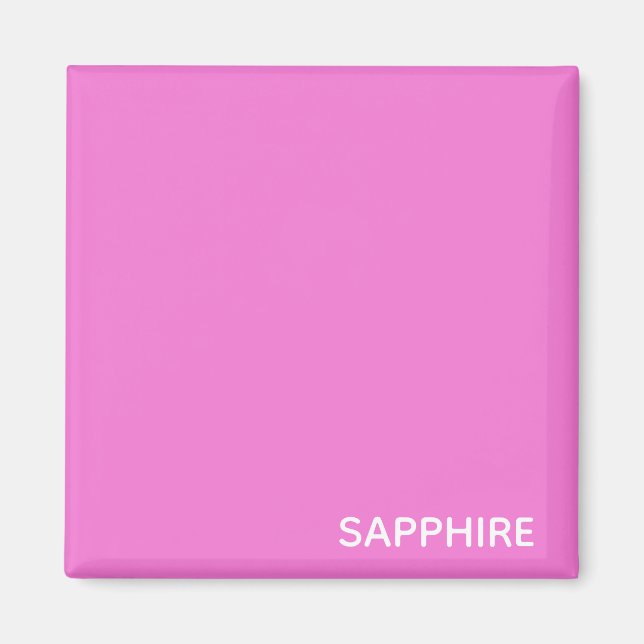 Saphir pink farbname magnet (Vorne)