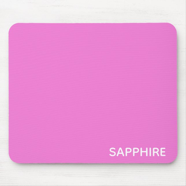 Saphir pink farbname mousepad (Vorne)