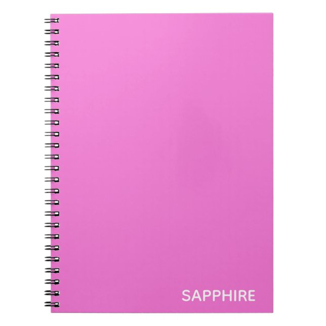 Saphir pink farbname notizblock (Vorderseite)