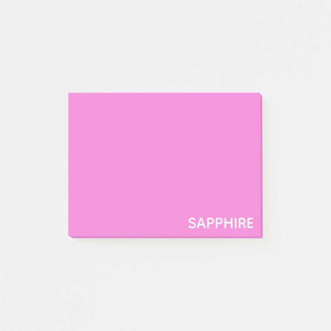Saphir pink farbname post-it klebezettel (Vorderseite)