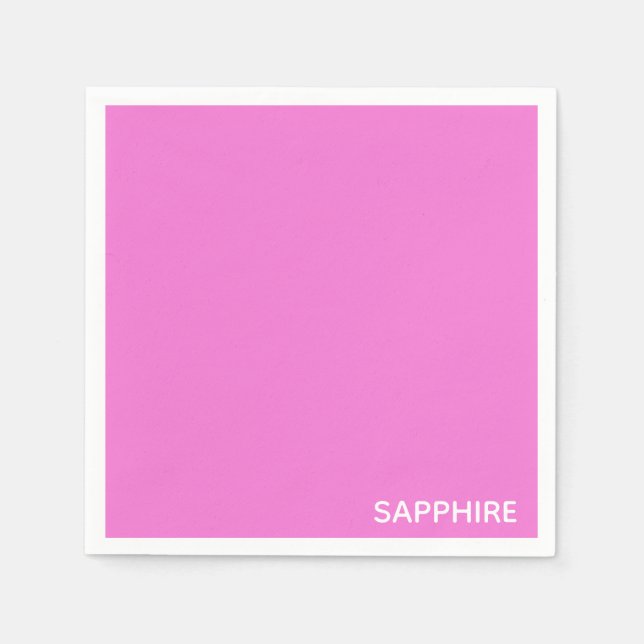 Saphir pink farbname serviette (Vorderseite)